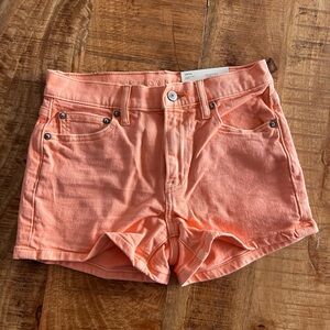 American Eagle Peach Denim Women Shorts 00 24w